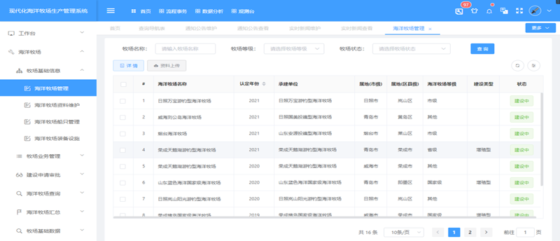 海洋牧场信息管理